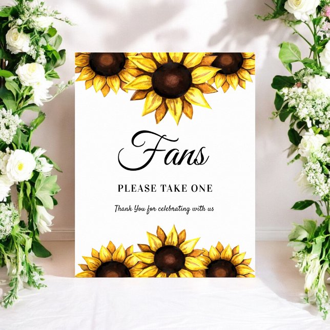 Sonnenblumen Hochzeitsprogramme Fans Unterschreibe Poster (Von Creator hochgeladen)