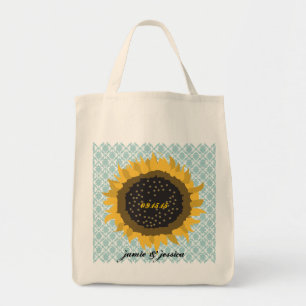 Sonnenblumen Hochzeitstag Flitterwochen Beach Bag Tragetasche