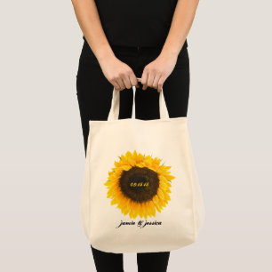 Sonnenblumen Hochzeitstag Flitterwochen Beach Bag Tragetasche