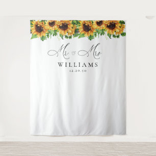 Sonnenblumen-Hochzeitstorte Wandteppich