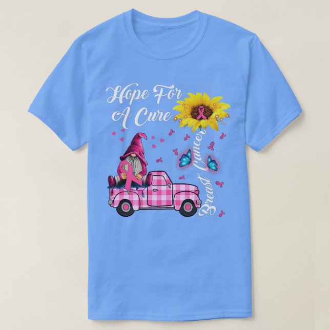 Sonnenblumen hoffen auf eine Heilung des Brustkreb T-Shirt (Design vorne)