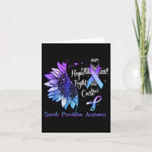 Sonnenblumen Hope Fight Cure Suicide Prevention Aw Karte