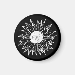 Sonnenblumen Hübsche Blume mehrfarbige Wildblume Magnet