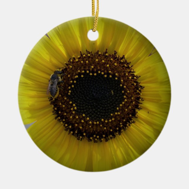 Sonnenblumen Hummel Bee 01 Ornament (Vorne)