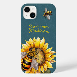 Sonnenblumen Hummeln Blumengrün Name Case-Mate iPhone 14 Plus Hülle