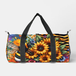 Sonnenblumen, Hummeln Duffle Bag
