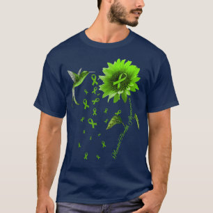 Sonnenblumen Hummingbird Green Ribbon Mental Healt T-Shirt