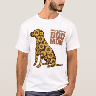 Sonnenblumen-Hundemutter Florales Haustierliebhabe T-Shirt