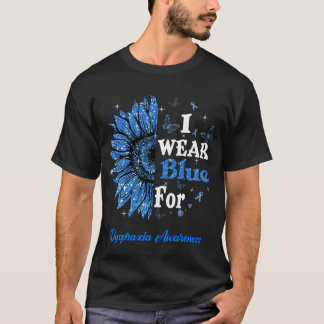 Sonnenblumen ich trage Blau für Dyspraxie Bewussts T-Shirt