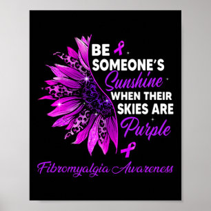 Sonnenblumen Ihr Himmel sind Lila Fibromyalgie Awa Poster