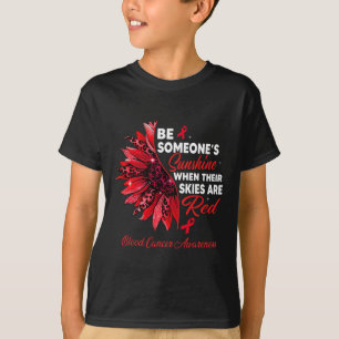 Sonnenblumen Ihr Himmel sind rote Blutkrebs-Bewuss T-Shirt