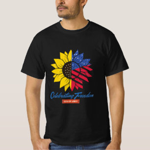Sonnenblumen-Illustration 4. Juli T-Shirt
