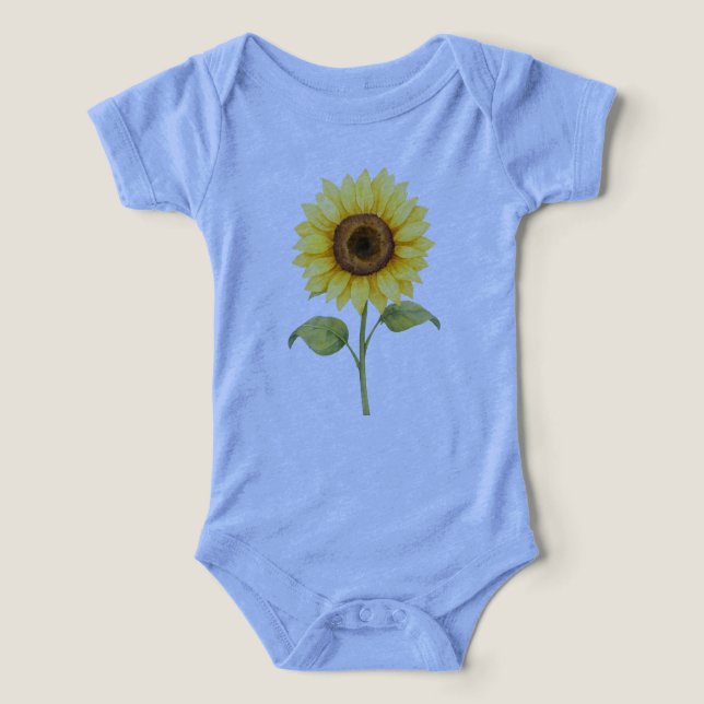 Sonnenblumen-Illustration — Helle botanische Kunst (Design Vorderseite)