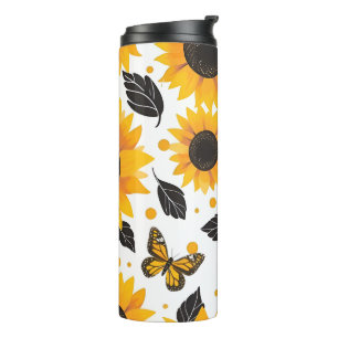 Sonnenblumen-Illustration Thermosbecher