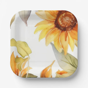 Sonnenblumen im Blut Pappteller