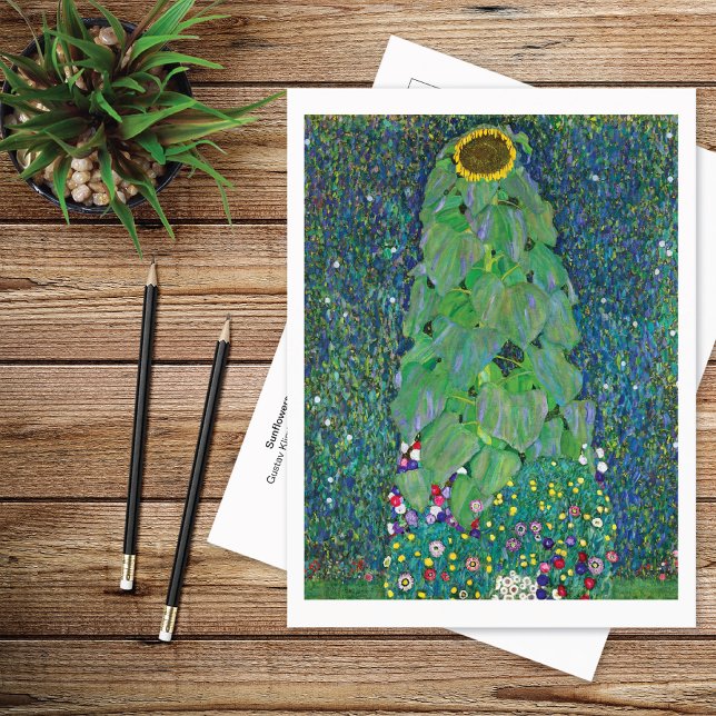 Sonnenblumen im Garten Gustav Klimt Postkarte (Von Creator hochgeladen)