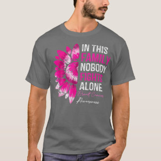 Sonnenblumen im Oktober tragen wir rosa Brustkrebs T-Shirt