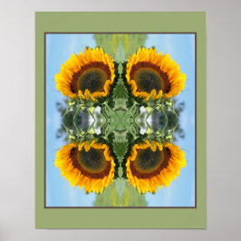 Sonnenblumen im Sonnenschein Abstrakte Blume Art Poster