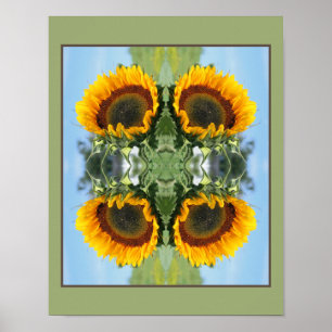 Sonnenblumen im Sonnenschein Abstrakte Blume Art Poster