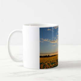 Sonnenblumen im Sonnenuntergang Kaffeetasse