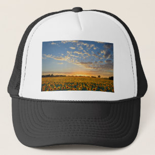Sonnenblumen im Sonnenuntergang Truckerkappe