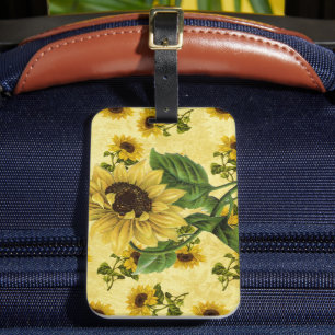 Sonnenblumen im Vintage-Stil Gepäckanhänger