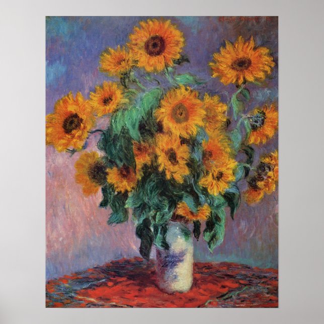 Sonnenblumen Impressionismus Poster (Vorne)