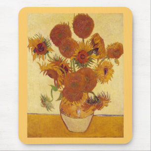 Sonnenblumen in einer Vase (F454) Van Gogh Fine Ar Mousepad
