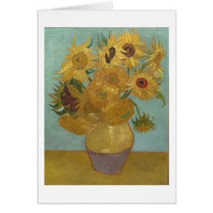 Sonnenblumen in einer Vase (F455) Van Gogh Fine Ar