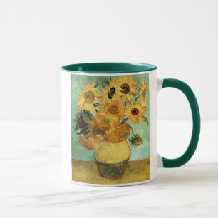 Sonnenblumen in einer Vase (F455) Van Gogh Fine Ar Tasse