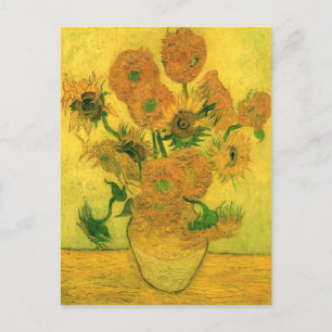 Sonnenblumen in einer Vase (F457) Van Gogh Fine Ar Postkarte