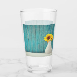 Sonnenblumen in einer Vase Glas