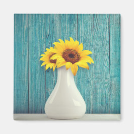 Sonnenblumen in einer Vase Magnet