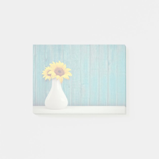 Sonnenblumen in einer Vase Post-it Klebezettel (Vorderseite)