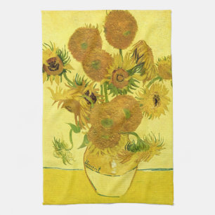 Sonnenblumen in einer Vase Van Gogh Fine Art Küchentuch