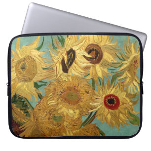 Sonnenblumen in einer Vase Van Gogh Fine Art Laptopschutzhülle