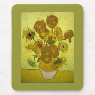Sonnenblumen in einer Vase Van Gogh Fine Art Mousepad