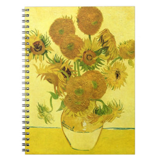 Sonnenblumen in einer Vase Van Gogh Fine Art Notizblock