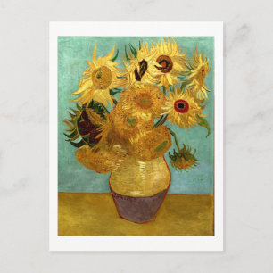 Sonnenblumen in einer Vase Van Gogh Fine Art Postkarte