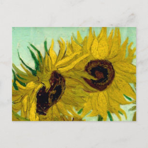 Sonnenblumen in einer Vase Van Gogh Fine Art Postkarte