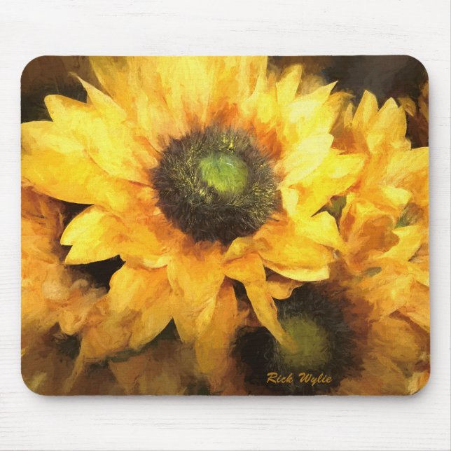 Sonnenblumen in herrlicher Farbe Mousepad (Vorne)