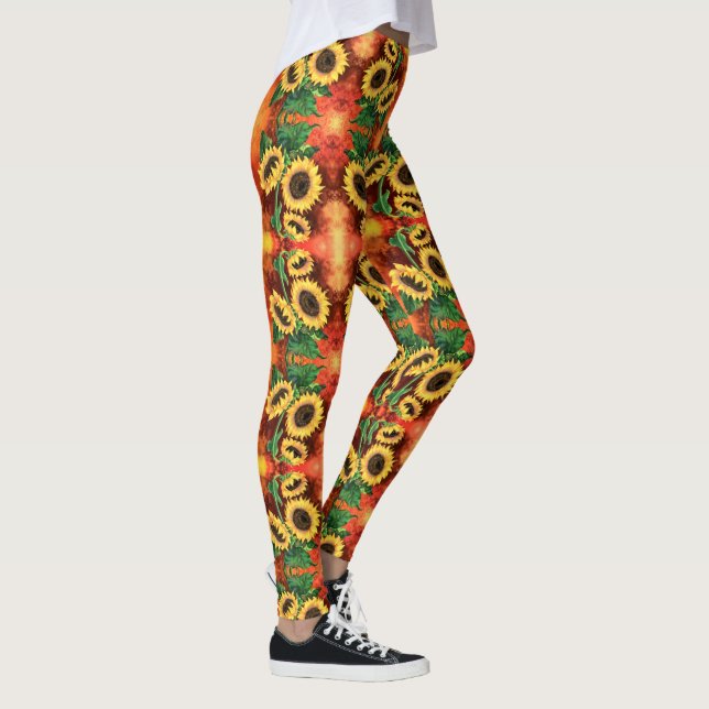 Sonnenblumen in Leggings (Rechts)