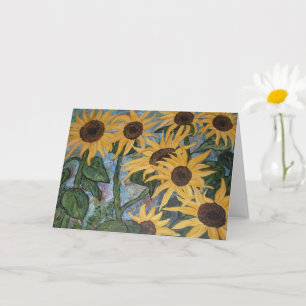 Sonnenblumen, innen leer karte