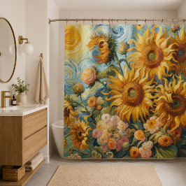 Sonnenblumen Inspiration Duschvorhang