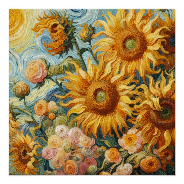 Sonnenblumen Inspiration Poster (Vorderseite)