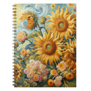 Sonnenblumen-Inspirationen Notizblock