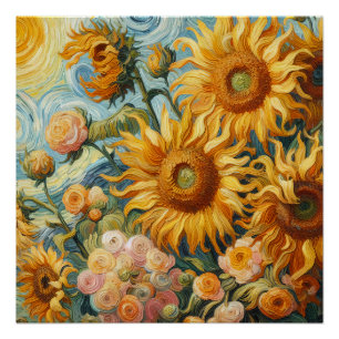 Sonnenblumen-Inspirationen Poster