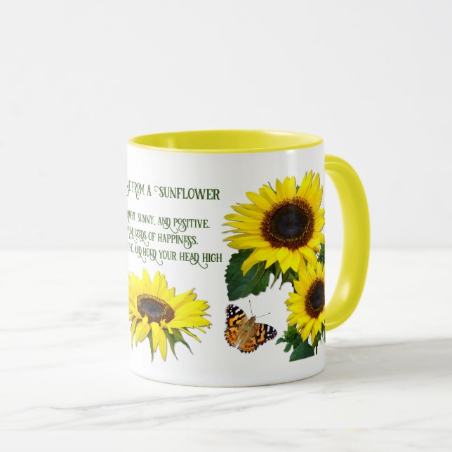 Sonnenblumen Inspirationssortiment Tasse (VorderseiteRechts)