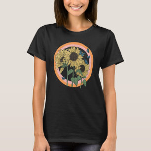 Sonnenblumen Inspirative Vintage Sonnenblumen Frau T-Shirt