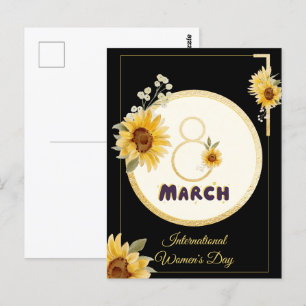 Sonnenblumen Internationaler Frauentag 2025 März 8 Postkarte